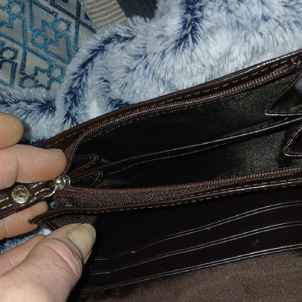 Coach Brown Monogram Pocket Wallet - Picture 8 of 10